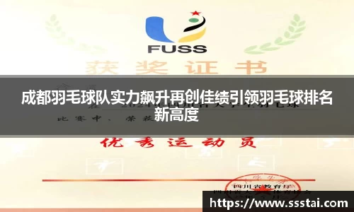 成都羽毛球队实力飙升再创佳绩引领羽毛球排名新高度